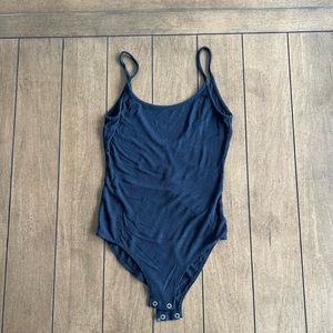 American Eagle Black Ribbed Bodysuit